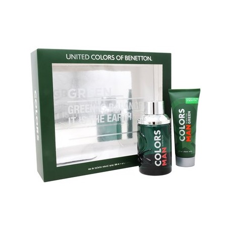 Set Benetton Colors Green Man 2Pzs 100 m...-PerfumeriaparaTodos-Belleza y Cuidado Personal