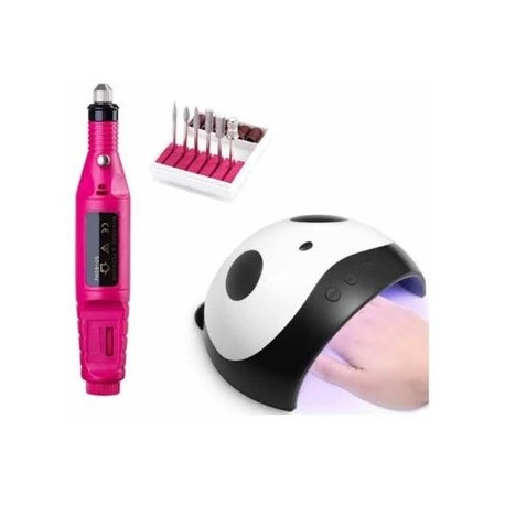 Combo Lámpara Uv Led Panda + Pulidor Dri...-PerfumeriaparaTodos-Belleza y Cuidado Personal