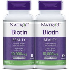 2 Frascos Biotina 10,000 Mcg, Natrol Bio...-PerfumeriaparaTodos-Belleza y Cuidado Personal