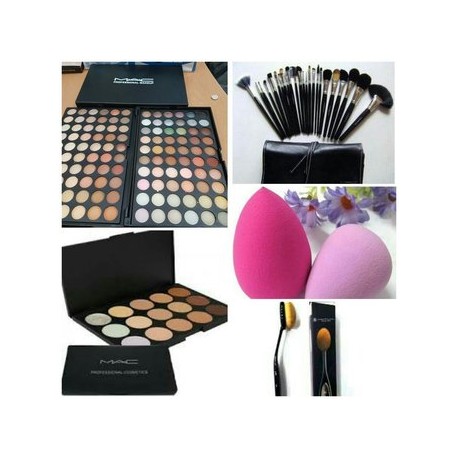 Combo Maquillaje Profesional Con Brochas...-PerfumeriaparaTodos-Belleza y Cuidado Personal