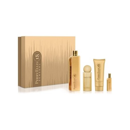 Set Perry Ellis 18 Sensual 4Pzs 100 Ml E...-PerfumeriaparaTodos-Belleza y Cuidado Personal