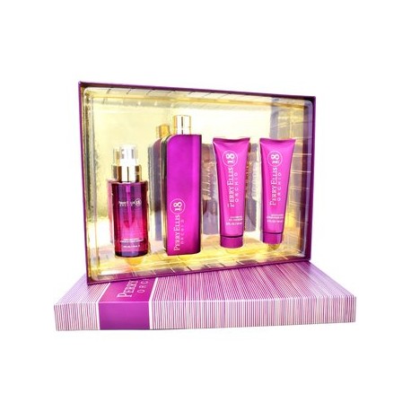 Set Perry Ellis 18 Orchid 4Pzs 100 ml Ed...-PerfumeriaparaTodos-Belleza y Cuidado Personal