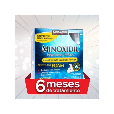 Minoxidil 5% Kirkland ESPUMA / FOAM  6 M...-PerfumeriaparaTodos-Belleza y Cuidado Personal