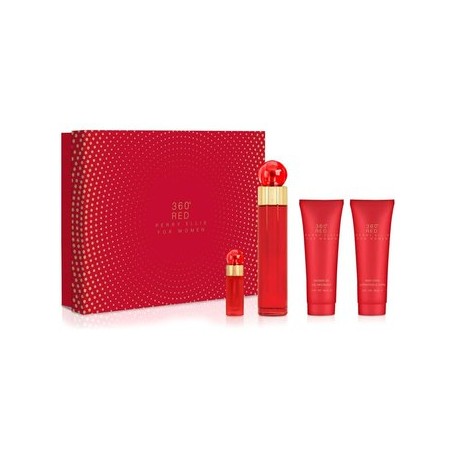 Set 360° Red 4Pzs 100 ml Edp Spray + Bod...-PerfumeriaparaTodos-Belleza y Cuidado Personal