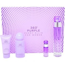 Set 360° Purple 4Pzs 100 ml Edp Spray +...-PerfumeriaparaTodos-Belleza y Cuidado Personal